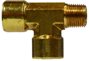 28255 by Midland | Forged Run | 3/8" Female NPTF x 3/8" Male NPTF x 3/8" Female NPTF | Street Tee | Brass
