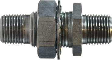 28320 by Midland | Pipe Bulkhead Fitting | 1/4-18 Female NPTF x 1/2-14 NPTF | 3-15/16" Length | Steel