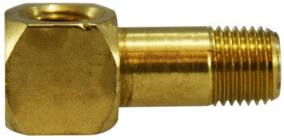 28333 by Midland | D.O.T. Approved | 3/8" Female NPTF x 3/8" Male NPTF x 1-3/4" | 90° Long Street Elbow | Brass