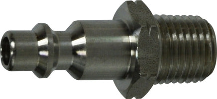 28546SS by Midland | Universal Series Pneumatic Industrial Plug | 1/4" Male NPT | 1/4" Body Size | Stainless Steel