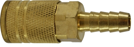 28562 by Midland | Industrial Interchange Pneumatic Hose Barb Coupler | 1/4" Hose ID | 1/4" Body Size | Brass