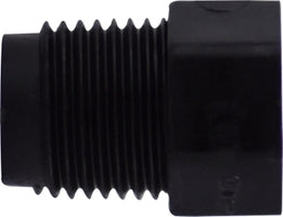 28603B by Midland | Plastic Pipe Fitting | Hex Head Plug | 3/8" Male Pipe | Black Polyethylene