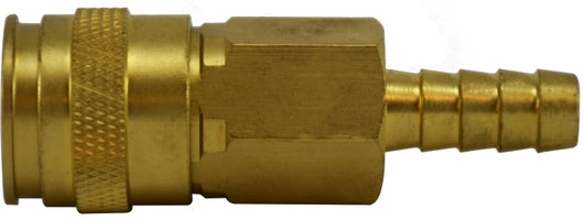 28690 by Midland | Universal Series Pneumatic Hose Barb Coupler | 1/4" Hose ID | 1/4" Body Size | Brass