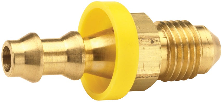 2860409C by Dixon Valve | Push-On Hose Barb Fitting | Male 37° JIC | 3/8" Tube OD | 1/4" Hose ID x 3/8" Male JIC | Brass