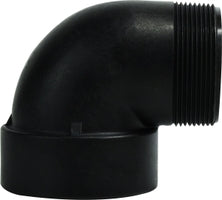 28821P (28-821P) by Midland | Plastic Pipe Fitting | 3" Female Pipe x 3" Male Pipe | 90° Elbow | Polypropylene