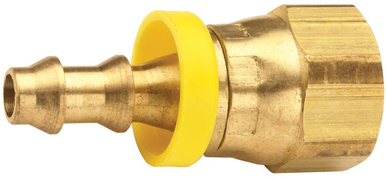 2881217C by Dixon Valve | Push-On Hose Barb Fitting | Female 37° JIC Swivel | 3/4" Tube OD | 3/4" Hose ID x 3/4" Female JIC | Brass