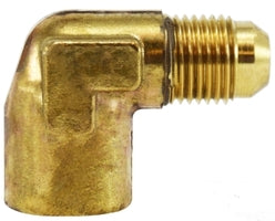 28973 (28-973) by Midland | JIC 37° Flare | Female Forged Body | 1/4" Tube OD | 1/8-27" Male NPTF | 7/16-20" Tube Thread | 90° Elbow | Brass