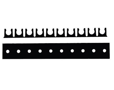 28988 (28-988) by Midland | Tube Mounting Rack | Fits 1/4" OD Tubing | Non-Adhesive | 10 Channels