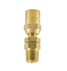 2B5MS by ZSi-Foster | Reusable Hose Fitting | Swivel Under Pressure Adapter | 1/4" ID x 9/16" OD | 1/4" MPT | Brass