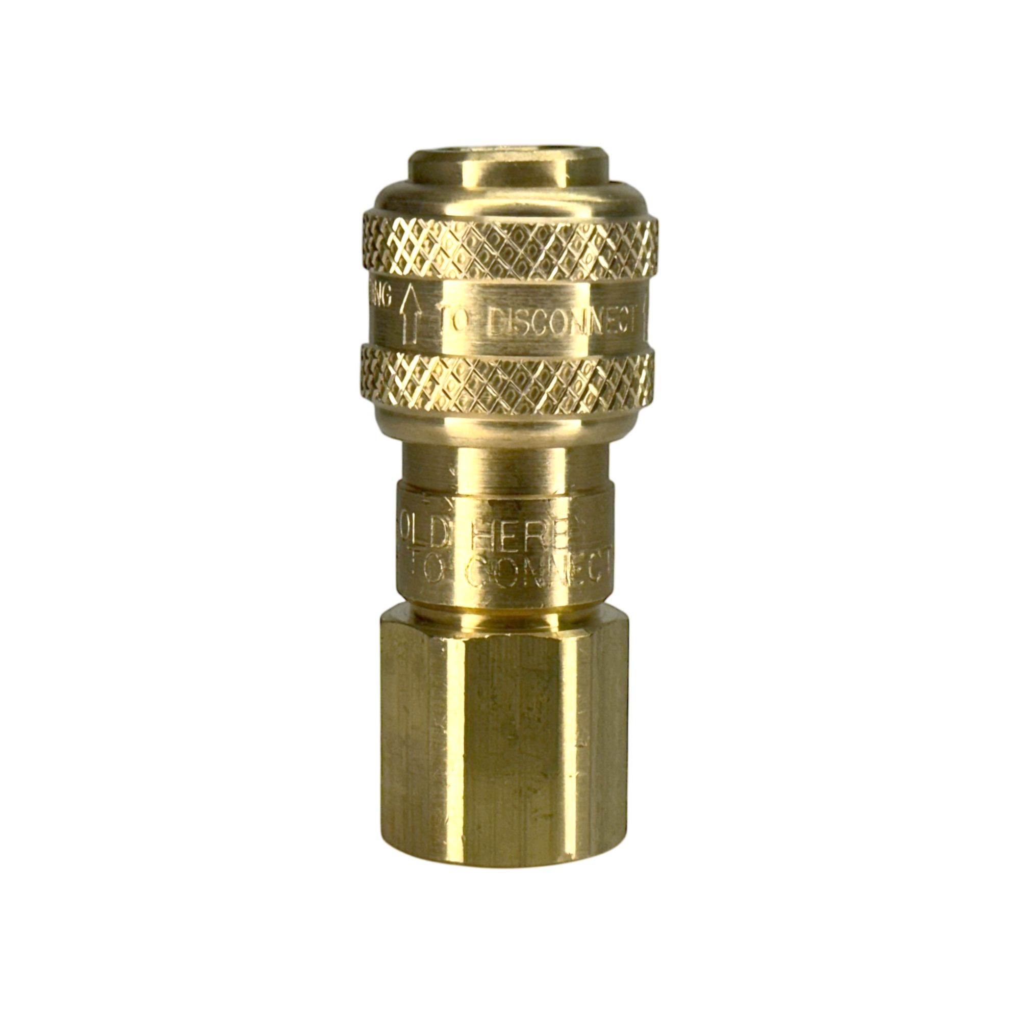 2DF1-B by Dixon Valve | Pneumatic Quick Disconnect Coupling | D-Series | 1/8" Female NPTF x 1/4" Automatic Industrial Interchange | Socket | Nitrile Seal | Brass