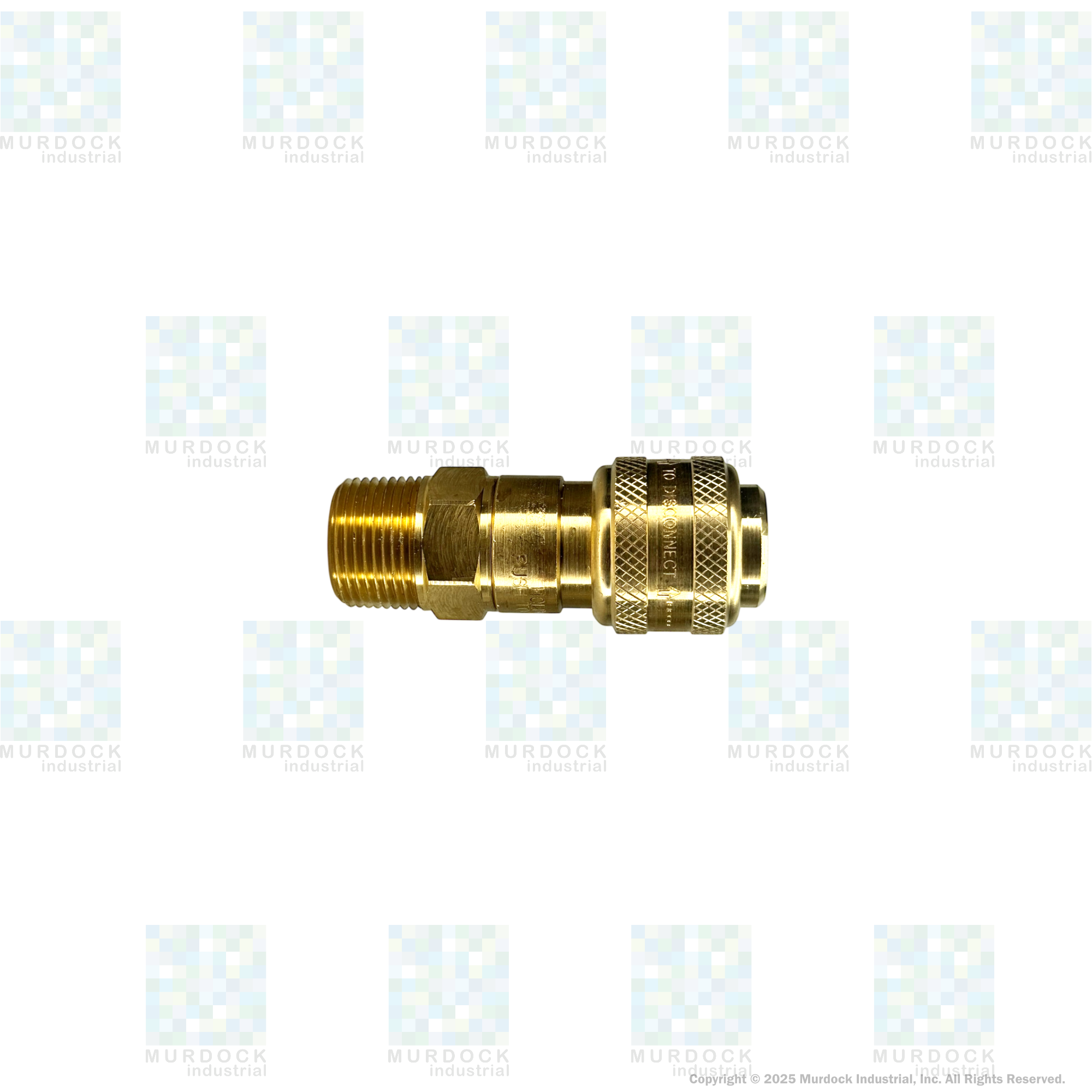 2DM3-B by Dixon Valve | Pneumatic Quick Disconnect Coupling | D-Series | 3/8" Male NPTF x 1/4" Automatic Industrial Interchange | Socket | Nitrile Seal | Brass