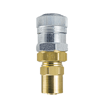 2RSD11 by ZSi-Foster | Quick Disconnect | 2FRL Series | 3/8" Automatic Socket | 3/8" ID x 3/4" OD | Reusable Hose End | Brass/Steel