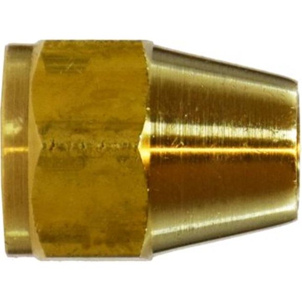10016 by Midland | SAE 45° Flare Fitting | Short Rod Nut | 5/16" Female SAE 45° Flare | 1/2-20 Thread | Brass