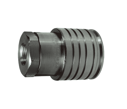 3STF4-SS Dixon Valve Stainless Steel ST-Series Quick Disconnect 3/8" Snap-Tite 71-Series Interchange Hydraulic Coupler - 1/2"-14 Female NPTF