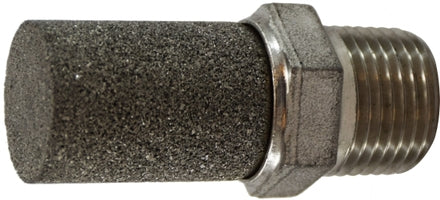 300036 (300-036) by Midland | Pneumatic Muffler | 3/4" Male Pipe | Straight | Stainless Steel