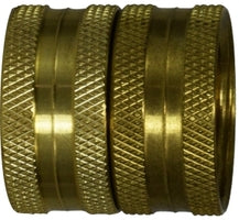 707402-12 by Midland | Lead Free Barstock Garden Hose Fitting (No Swivel) | 3/4" Female GHT x 3/4" Female GHT | Brass | Replaces: 30012LF