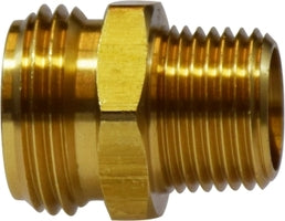 30063S by Midland | Garden Hose Fitting | Rigid | 3/4" Male GHT x 3/4" Male NPTF (Short) | Brass
