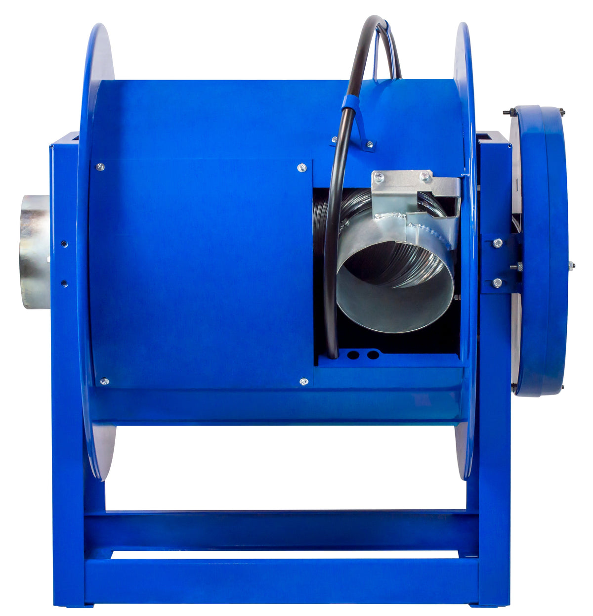319-520 by Coxreels | 300 Series | Spring Driven Exhaust Hose Reel | 5" Hose ID, 5" FNPT Inlet | Steel | 20ft Capacity, Hose Not Included