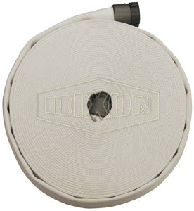 A315100RAS Dixon 300# Single Jacket All Polyester Fire Hose - Coupled - Fem. x Male NPSH Expansion Ring Couplings (Aluminum) - 1-1/2" Hose Size - 1-3/4" Bowl Size - 100ft Length