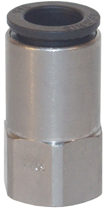 30140414 by Dixon Valve | Legris Push-In Fitting | Female Connector | 5/32" Tube OD x 1/4" Female NPT | Nylon / Nickel-Plated Brass