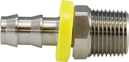 30210SS by Midland | Push On Hose Barb | 3/4" Hose ID x 3/4" Male NPT | Adapter | 316 Stainless Steel