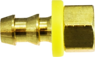 30314 by Midland | Push On Hose Barb | Inverted Flare | 3/8" Hose ID x 3/8" Female Inverted Flare | Adapter | Brass