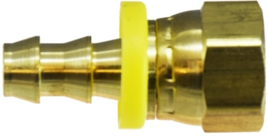 30430 (30-430) by Midland | Push On Hose Barb | Female Ballseat Swivel | 3/8" Hose ID x 1/2" Female NPSM | Straight | Brass