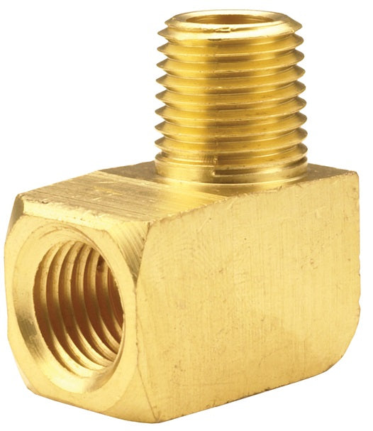 3040402C by Dixon Valve | 90° Street Elbow | 1/4" Female NPTF x 1/8" Male NPTF | Extruded Brass