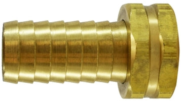 30568 (30-568) by Midland | Garden Hose Fitting | Female NPSM Long Shank | 1" Hose Barb x 1" Female NPSM | Straight | Brass
