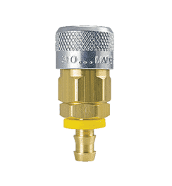 310-1714 by ZSi-Foster | Quick Disconnect | 310 Series | 3/8" Automatic Socket | 3/8" ID | Push-On Hose Stem | Brass/Steel