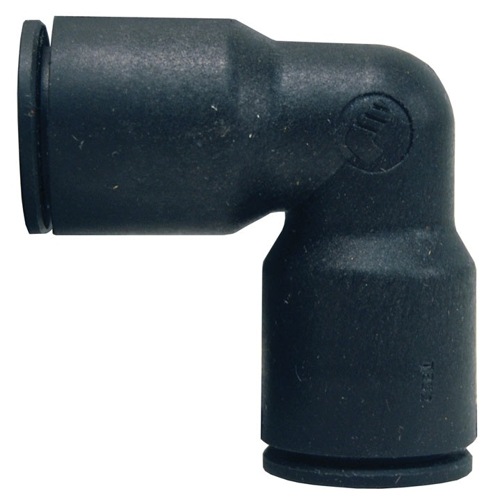 31026000 by Dixon Valve | Legris Push-In Fitting | Union | 90° Elbow | 3/8" Tube OD x 3/8" Tube OD | Nylon