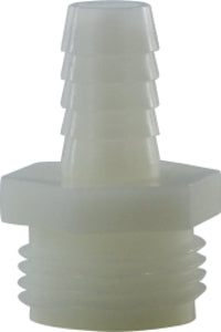 31041 (31-041) by Midland | Garden Hose Fitting | Thread Adapter | 5/8" Hose Barb x 5/8" Male GHT | Straight | White Nylon