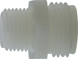 31064 (31-064) by Midland | Garden Hose Fitting | Adapter | 3/4" Male GHT x 1" Male Pipe | Straight | White Nylon