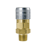 310M-4104 by ZSi-Foster | Quick Disconnect | 310 Series | 3/8" Manual Socket | 1/4" MPT | Brass/Steel
