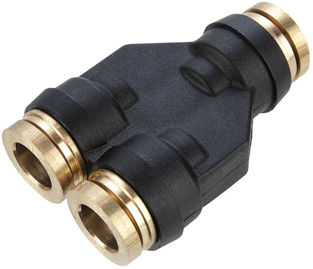 31406000DOT Legris by Dixon Valve | D.O.T. Push-In Pneumatic Fitting | Y Union | 3/8" Tube OD | Composite/Brass