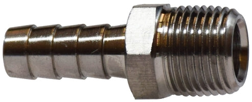 32008SS by Midland | Hose Barb | Machined Rigid | 5/16" Hose ID x 1/8" Male NPT | Adapter | 316 Stainless Steel