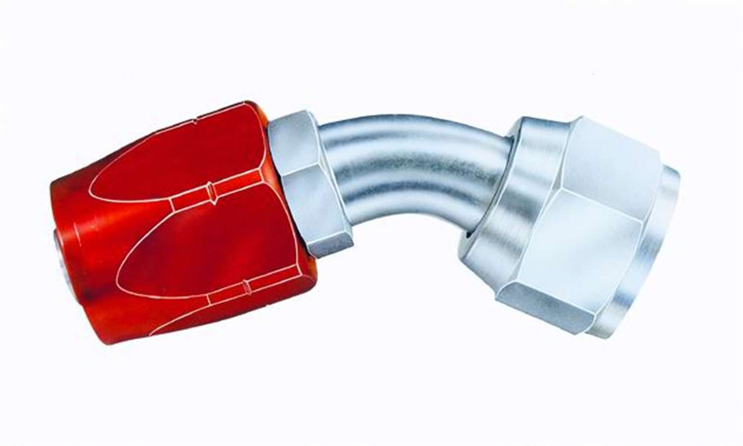 FBM1079 (FCM1079) Eaton Aeroquip® -06 Reusable S.A.E. 37° (JIC/AN) Non-Swivel 45° Elbow Fitting - Steel with Aluminum Socket