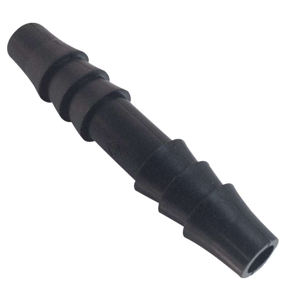 322HB-10PP by Parker | Tube to Tube Fitting | 5/8" Union Barb x 5/8" Barb | 1.73" Length | Straight | Black | Polypropylene