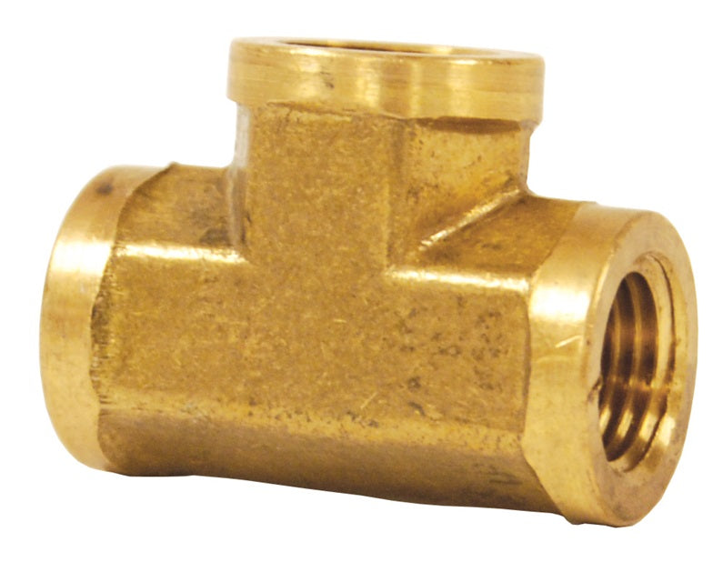 3220404CLF by Dixon Valve | Female Tee | 1/4" Female NPT x 1/4" Female NPT x 1/4" Female NPT | Forged Lead-Free Brass