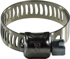 325005 by Midland | Metal Hose Miniature Worm Gear Clamp | 325 Series | 5/16" Width | ID Range: 7/16" to 11/16" | 301 Stainless Steel Band / Carbon Steel Screw