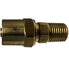 32750 by Midland | Reusable Male Fitting | 3/8" Hose ID | 11/16" Hose OD | 3/8" Male NPTF | Brass