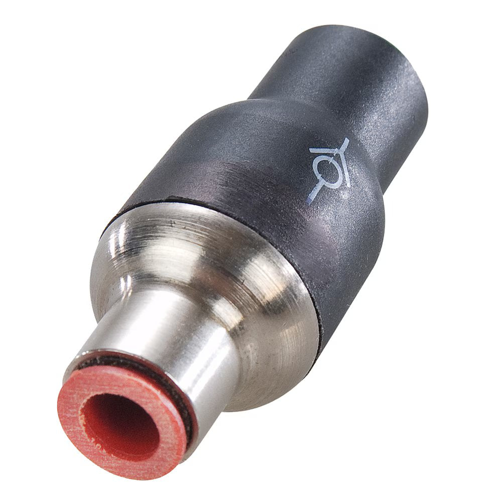 32PLCK-10M by Parker | In-Line Check Valve | 10 mm Push-to-Connect | 63.5 mm Length | Straight | Nylon/Nickel-Plated Brass | Pack of 5
