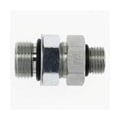 3474-06-06-NWO-SS by Brennan Inc. | -06 Male Adjustable O-Ring Boss x -06 Male O-Ring Boss | Straight | Stainless Steel