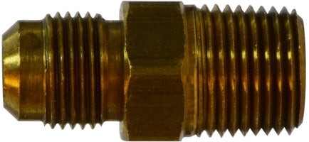35132 by Midland | Gas Range Fitting | 15/16-16 Flare Thread | 1/2" Male Flare x 1/2" Male NPTF (3/8" FIP Tap) | Adapter | Brass