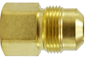 35136 (35-136) by Midland | Gas Range Fitting | Female Adapter | 15/16" Male Flare x 1/2" Female NPTF | Straight | Brass