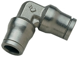 36026200 by Dixon Valve | Legris Push-In Fitting | Union | 90° Elbow | 1/2" Tube OD x 1/2" Tube OD | Nickel-Plated Brass