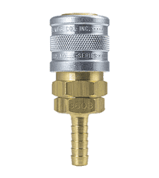 3703GS by ZSi-Foster | Quick Disconnect | 1-Way Manual Socket | 3/8" ID | Hose Stem | Steel