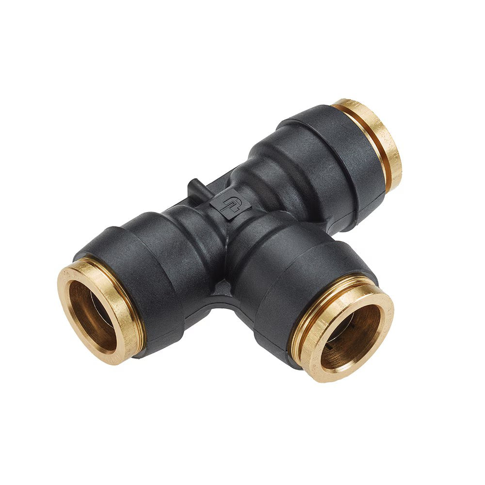 364PTC-6 by Parker | Tube to Tube Fitting | Union | 3/8" Push-to-Connect x 3/8" Push-to-Connect x 3/8" Push-to-Connect | 2.03" Length | Tee | Composite | Pack of 10
