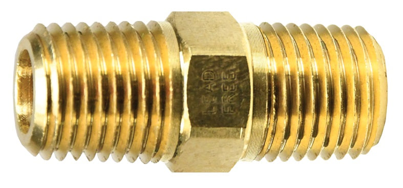 3700202CLF by Dixon Valve | Hex Nipple | 1/8" Male NPTF x 1/8" Male NPTF | Lead-Free Brass