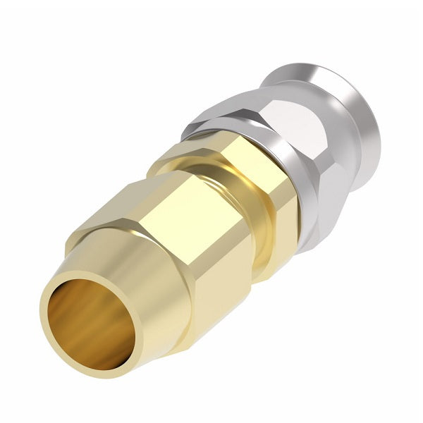 38-191074-10 Aeroquip by Danfoss | Compression Ball Sleeve Super Gem PTFE Reusable Hose Fitting | -10 Compression Ball Sleeve x -10 Reusable Hose End | Steel & Brass